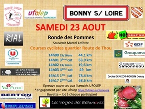 23/08/2025 – 23ème Ronde des Pommes à BONNY SUR LOIRE