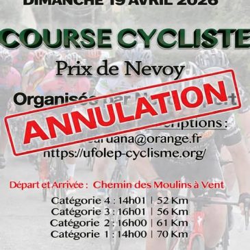 19/04/2026 – Grand Prix de NEVOY ANNULÉ